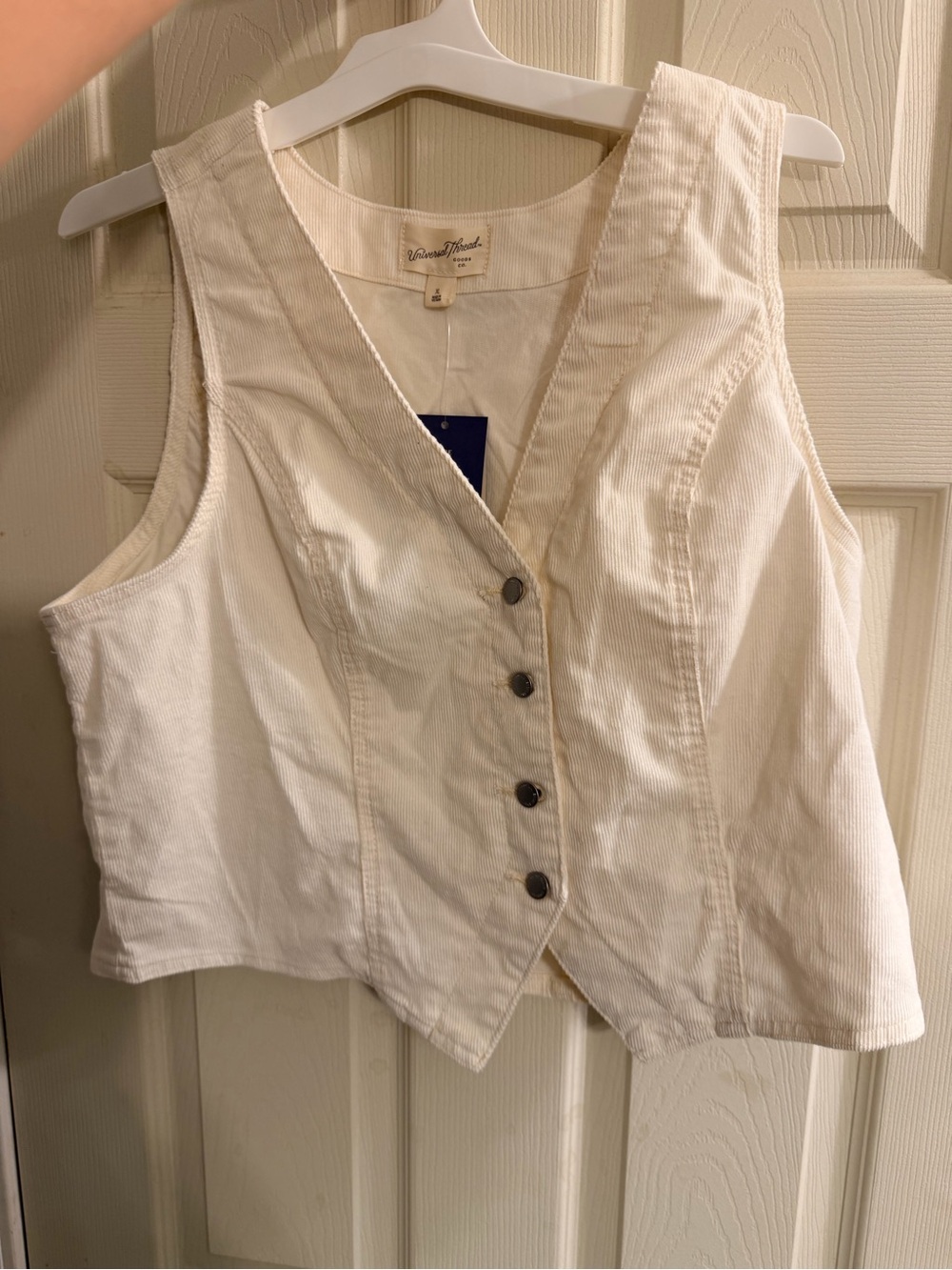 Rachel Pally Cream Button-Front Vest new with tags
